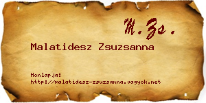 Malatidesz Zsuzsanna névjegykártya